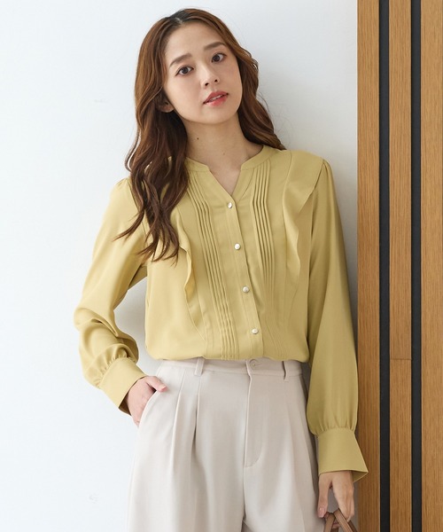 [WEB‑лимит/популярный] Frill Pintuck blouse