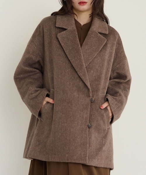 OLUN サイドボタンシャギーコート OLUN（オルン）の「side button shaggy coat/サイドボタンシャギー