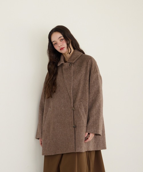 OLUN サイドボタンシャギーコート side button shaggy coat/サイドボタンシャギーコート（その他アウター