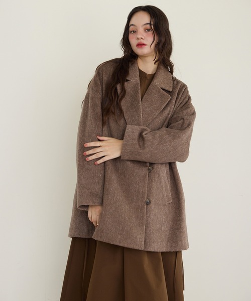 OLUN サイドボタンシャギーコート side button shaggy coat/サイドボタンシャギーコート（その他アウター