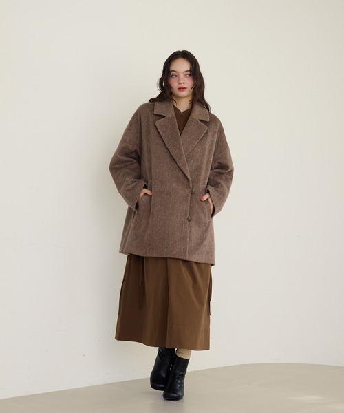 side button shaggy coat/サイドボタンシャギーコート（その他アウター
