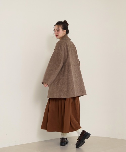side button shaggy coat/サイドボタンシャギーコート（その他アウター