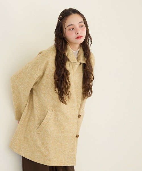 OLUN サイドボタンシャギーコート side button shaggy coat/サイドボタンシャギーコート（その他アウター