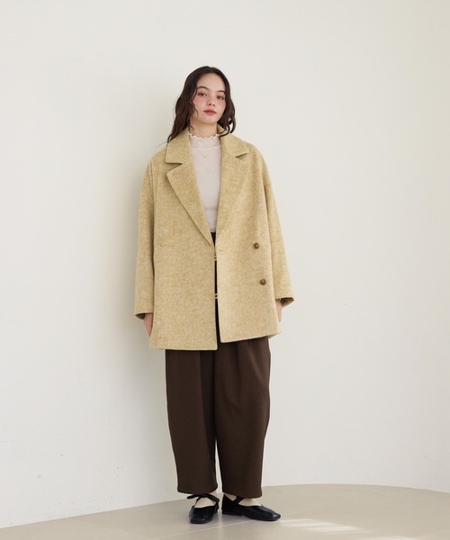 OLUN サイドボタンシャギーコート side button shaggy coat/サイドボタンシャギーコート（その他アウター