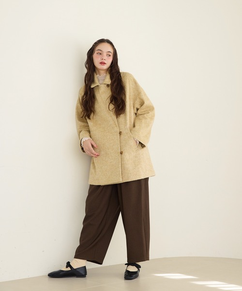 side button shaggy coat/サイドボタンシャギーコート（その他アウター