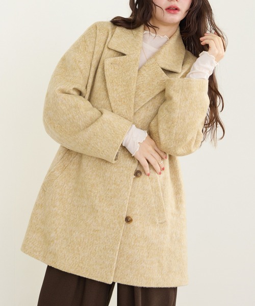 OLUN サイドボタンシャギーコート side button shaggy coat/サイドボタンシャギーコート（その他アウター