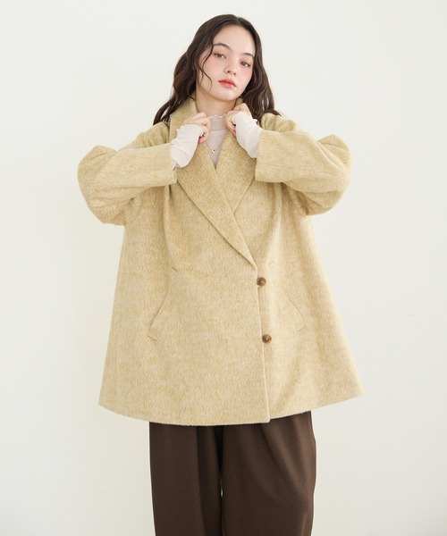 side button shaggy coat/サイドボタンシャギーコート（その他アウター