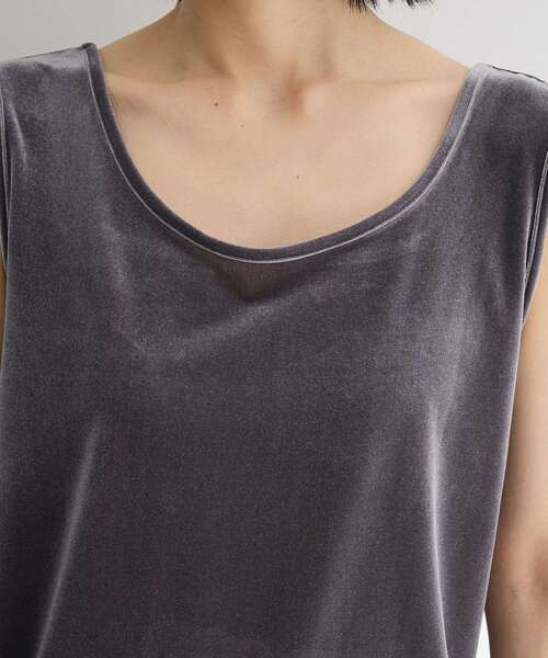 Green　Parks（グリーンパークス）の「2Wayベロアタンクトップ（タンクトップ・レディース・ダークグレー/ブラウン/ホワイト系その他2・FREE）」の10枚目の写真