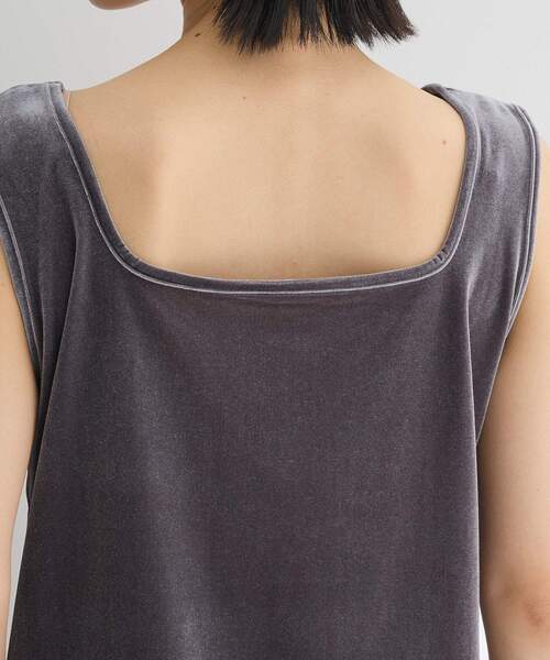 Green　Parks（グリーンパークス）の「2Wayベロアタンクトップ（タンクトップ・レディース・ダークグレー/ブラウン/ホワイト系その他2・FREE）」の11枚目の写真