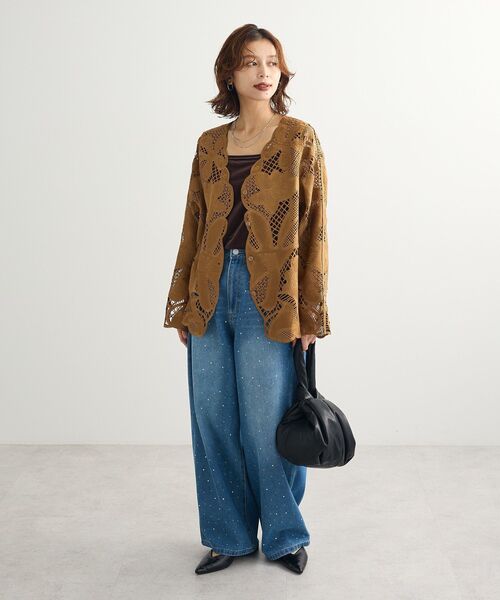 Green　Parks（グリーンパークス）の「2Wayベロアタンクトップ（タンクトップ・レディース・ダークグレー/ブラウン/ホワイト系その他2・FREE）」の14枚目の写真