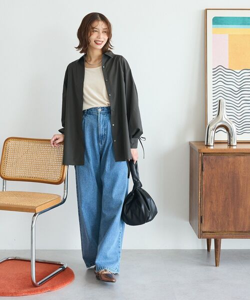 Green　Parks（グリーンパークス）の「2Wayベロアタンクトップ（タンクトップ・レディース・ダークグレー/ブラウン/ホワイト系その他2・FREE）」の19枚目の写真