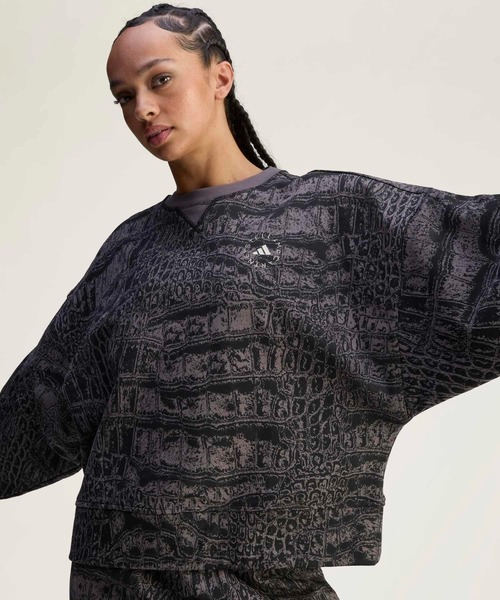 adidas by Stella McCartney(アディダスバイステラマッカートニー)の「adidas by Stella McCartney ルーズスウェットシャツ プリント / トレーナー / アディダス adidas(スウェット・レディース・ホワイト×グレー/ブラック・LARGE/MEDIUM/SMALL/X-LARGE/X-SMALL/XX-LARGE)」の10枚目の写真