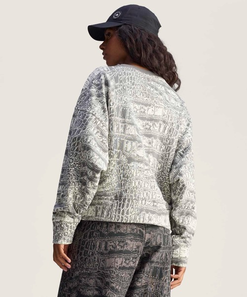 adidas by Stella McCartney(アディダスバイステラマッカートニー)の「adidas by Stella McCartney ルーズスウェットシャツ プリント / トレーナー / アディダス adidas(スウェット・レディース・ホワイト×グレー/ブラック・LARGE/MEDIUM/SMALL/X-LARGE/X-SMALL/XX-LARGE)」の3枚目の写真