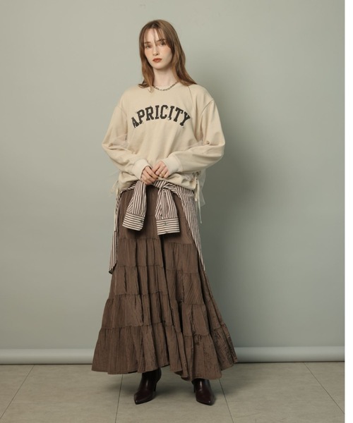 CADUNE（カデュネ）の「ティアードスカート（スカート・レディース・ブラウン/ピンク/レンガ/ホワイト・34/36/38）」の10枚目の写真