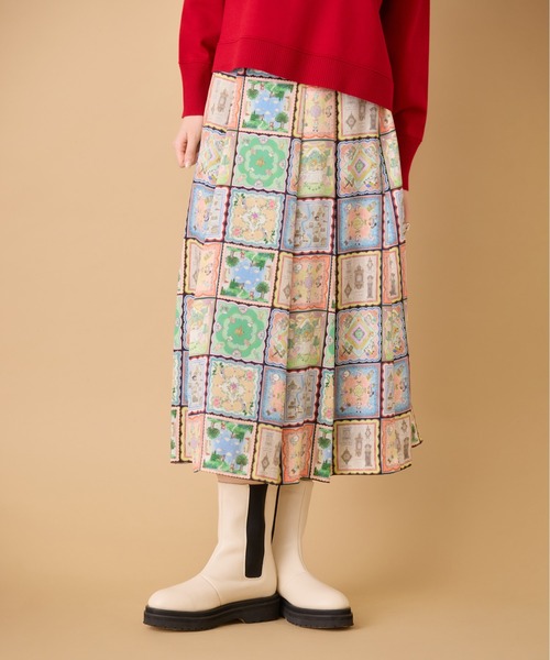 Jolly Poupee（ジョリープッペ）の「【22fabric】ハンカチコレクター/ スカート（スカート・レディース・ネイビー・38/42/46）」の6枚目の写真