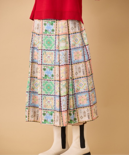 Jolly Poupee（ジョリープッペ）の「【22fabric】ハンカチコレクター/ スカート（スカート・レディース・ネイビー・38/42/46）」の7枚目の写真