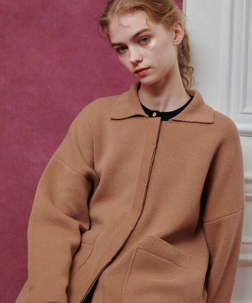 美品 ルルウィルビー 21AW カシミヤ混 ショート丈 コート 2 黒 Mサイズ LOULOU WILLOUGHBY】ピュアカシミヤコート|allureville OFFICIAL