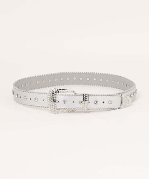 INGNI（イング）の「ラインストーンベルト（ベルト・レディース・ブラック/シルバー・ONE SIZE）」の2枚目の写真