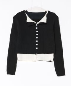 ペプラムニットカーディガン（カーディガン/ボレロ）｜anuans