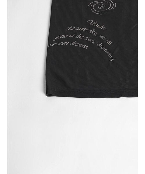 :ETHROF（イーサオブ）の「TATTO PRINT SHEER TOPS（Tシャツ/カットソー・レディース・ブラック/ベージュ・MEDIUM）」の22枚目の写真