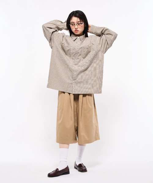 Elanque（エランク）の「plaid shirts/プレイドシャツ（シャツ/ブラウス・メンズ・ブラック/アイボリー・SMALL/MEDIUM/LARGE）」の20枚目の写真