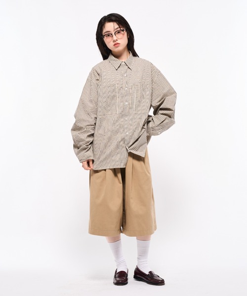 Elanque（エランク）の「plaid shirts/プレイドシャツ（シャツ/ブラウス・メンズ・ブラック/アイボリー・SMALL/MEDIUM/LARGE）」の21枚目の写真