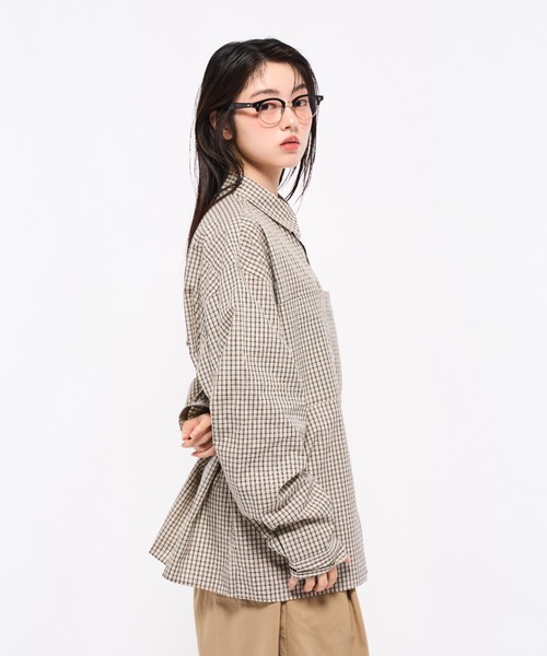 Elanque（エランク）の「plaid shirts/プレイドシャツ（シャツ/ブラウス・メンズ・ブラック/アイボリー・SMALL/MEDIUM/LARGE）」の16枚目の写真