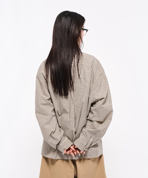 Elanque（エランク）の「plaid shirts/プレイドシャツ（シャツ/ブラウス・メンズ・ブラック/アイボリー・SMALL/MEDIUM/LARGE）」の18枚目の写真