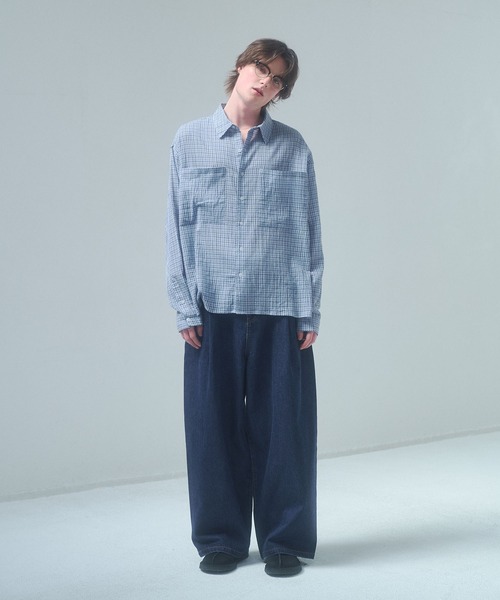Elanque ダブルポケットボックスカットシャツ double pocket box-cut shirt / ダブルポケットボックスカットシャツ