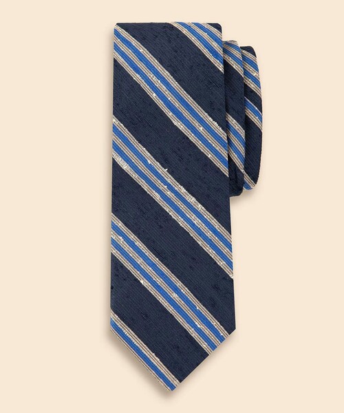 BROOKS BROTHERS(ブルックスブラザーズ)の「シルクシャンタン BB#1ストライプタイ(ネクタイ・メンズ・ネイビー/バーガンディー/ゴールド・ONE SIZE)」の2枚目の写真