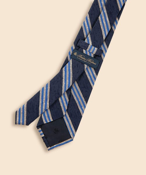 BROOKS BROTHERS(ブルックスブラザーズ)の「シルクシャンタン BB#1ストライプタイ(ネクタイ・メンズ・ネイビー/バーガンディー/ゴールド・ONE SIZE)」の4枚目の写真