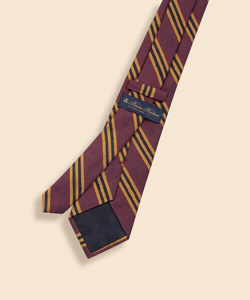 BROOKS BROTHERS(ブルックスブラザーズ)の「シルクシャンタン BB#1ストライプタイ(ネクタイ・メンズ・ネイビー/バーガンディー/ゴールド・ONE SIZE)」の5枚目の写真