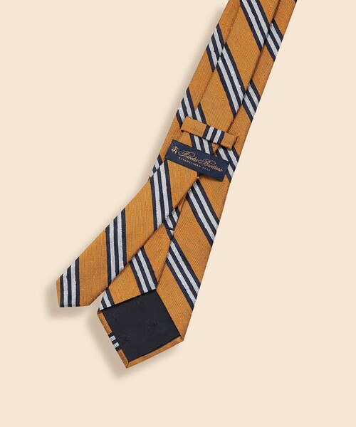 BROOKS BROTHERS(ブルックスブラザーズ)の「シルクシャンタン BB#1ストライプタイ(ネクタイ・メンズ・ネイビー/バーガンディー/ゴールド・ONE SIZE)」の6枚目の写真