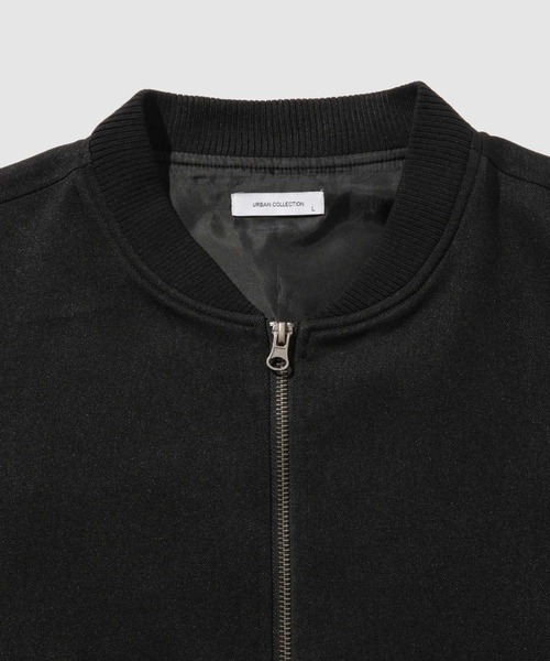 URBAN COLLECTION（アーバンコレクション）の「URBAN COLLECTION ラクウールリブジャケット（ブルゾン・メンズ・チャコールグレー/ブラック・S/M/L/XL）」の4枚目の写真