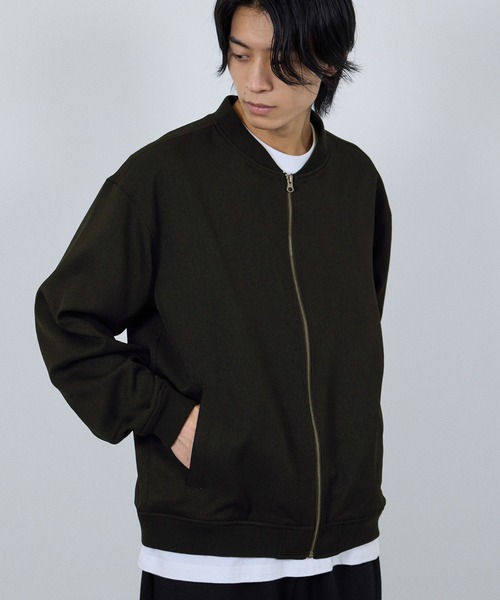 URBAN COLLECTION（アーバンコレクション）の「URBAN COLLECTION ラクウールリブジャケット（ブルゾン・メンズ・チャコールグレー/ブラック・S/M/L/XL）」の9枚目の写真
