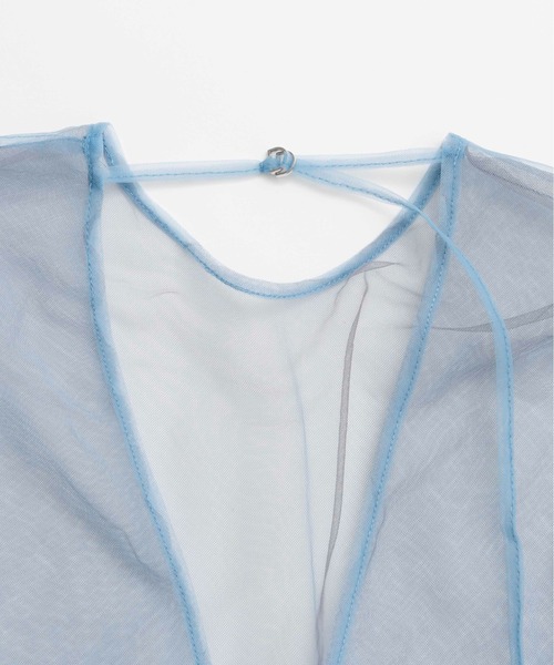 MAISON SPECIAL（メゾンスペシャル）の「2way Flower Hem Tulle Top/2wayフラワーヘムチュールトップス（シャツ/ブラウス・レディース・ブルー/ホワイト/ブラック・FREE）」の12枚目の写真