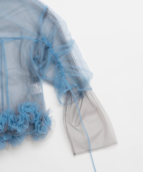 2way Flower Hem Tulle Top/2wayフラワーヘムチュールトップス