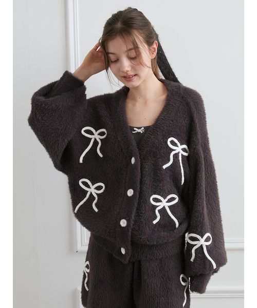 【新品タグ付】gelatopiqueフェザーカーディガン ルームウェア上下セット 新品タグ付】gelatopiqueフェザーカーディガン ルームウェア上下