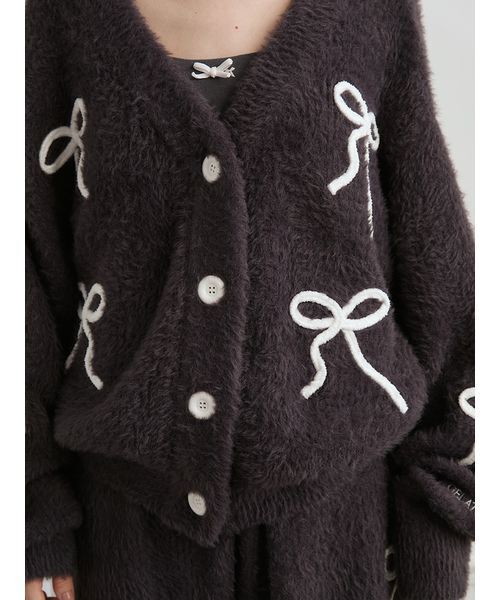 ジェラートピケ HALLOWEEN　リボンフェザーカーディガン HALLOWEEN】リボンフェザーカーディガン（ルームウェア/パジャマ