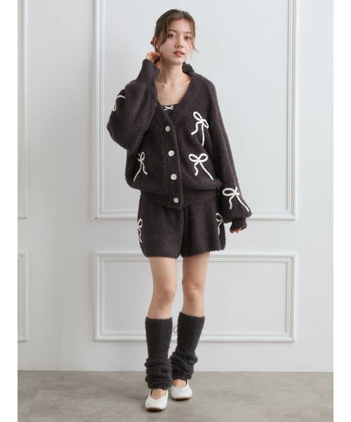 ジェラートピケ HALLOWEEN　リボンフェザーカーディガン HALLOWEEN】リボンフェザーカーディガン（ルームウェア/パジャマ