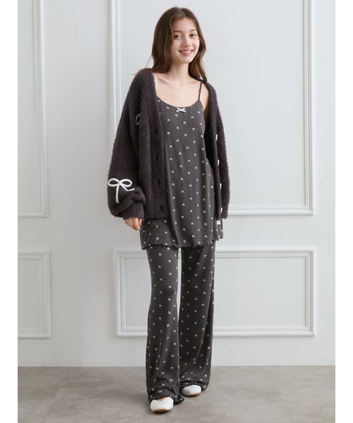 ジェラートピケ HALLOWEEN　リボンフェザーカーディガン HALLOWEEN】リボンフェザーカーディガン（ルームウェア/パジャマ