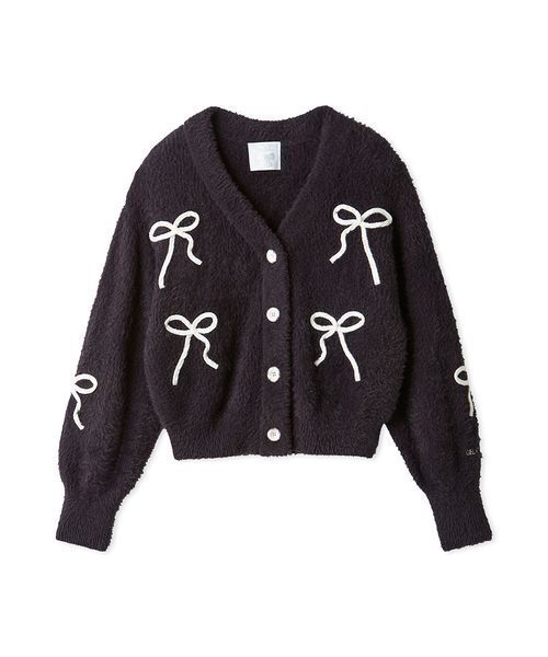 【新品】gelato pique リボンニットルームウェア リボンフェザーカーディガン（ルームウェア/パジャマ）｜gelato pique