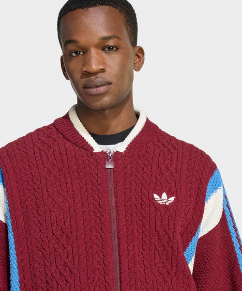 adidas(アディダス)の「adidas/アディダス ORI WICONS CARDIGAN スリーストライプ トレフォイルロゴ カーディガン(カーディガン/ボレロ・メンズ・インディゴブルー/レッド/ブラック・XS/L/M/S)」の10枚目の写真