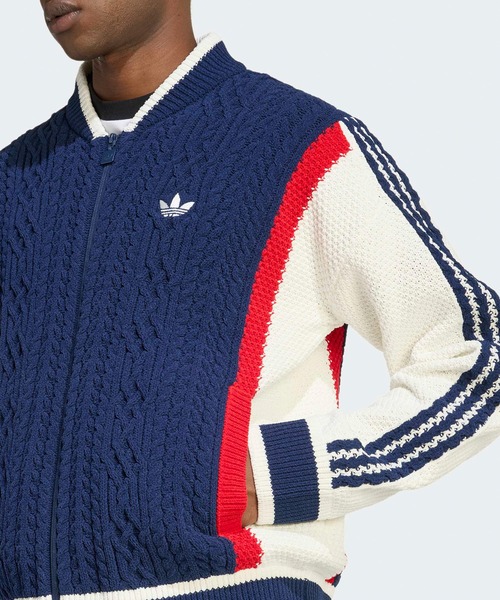 adidas(アディダス)の「adidas/アディダス ORI WICONS CARDIGAN スリーストライプ トレフォイルロゴ カーディガン(カーディガン/ボレロ・メンズ・インディゴブルー/レッド/ブラック・XS/L/M/S)」の6枚目の写真