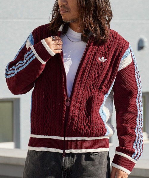 adidas(アディダス)の「adidas/アディダス ORI WICONS CARDIGAN スリーストライプ トレフォイルロゴ カーディガン(カーディガン/ボレロ・メンズ・インディゴブルー/レッド/ブラック・XS/L/M/S)」の19枚目の写真