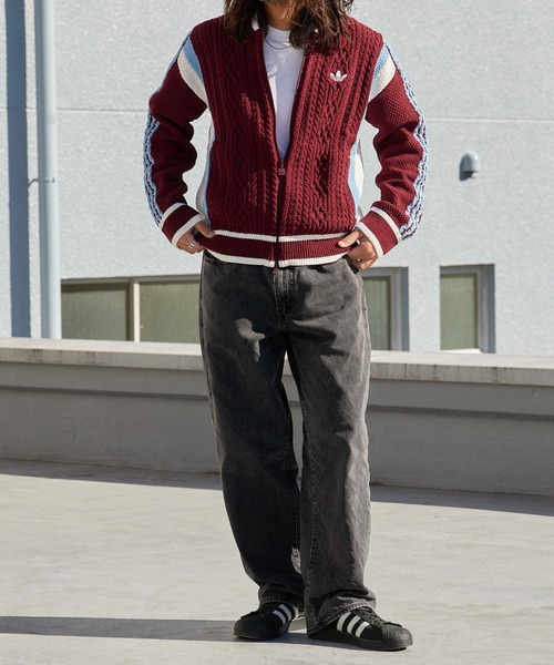 adidas(アディダス)の「adidas/アディダス ORI WICONS CARDIGAN スリーストライプ トレフォイルロゴ カーディガン(カーディガン/ボレロ・メンズ・インディゴブルー/レッド/ブラック・XS/L/M/S)」の21枚目の写真