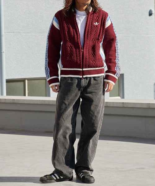 adidas(アディダス)の「adidas/アディダス ORI WICONS CARDIGAN スリーストライプ トレフォイルロゴ カーディガン(カーディガン/ボレロ・メンズ・インディゴブルー/レッド/ブラック・XS/L/M/S)」の22枚目の写真