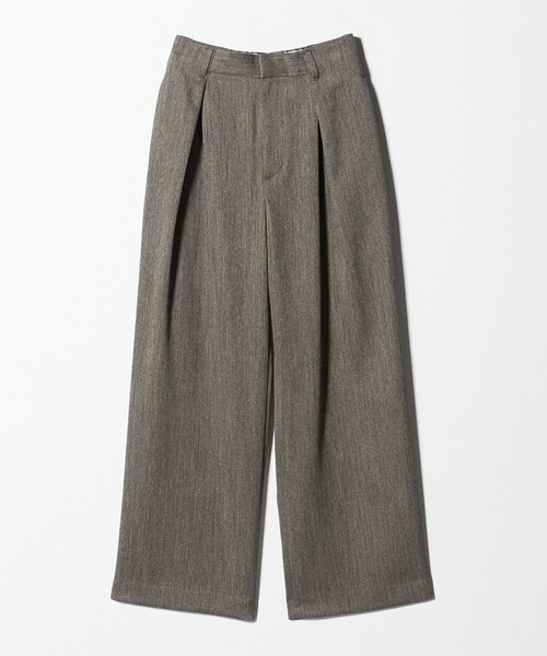 【美品】ユナイテッドアローズ☆ツイードパンツ☆38 ツイードライク バックゴムワイドパンツ ウォッシャブル（その他