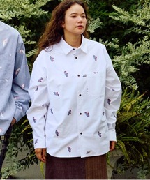 go slow caravan | オックス 総柄プリント R/Gシャツ(シャツ/ブラウス)