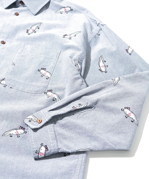 go slow caravan(ゴースローキャラバン)の「オックス 総柄プリント R/Gシャツ(シャツ/ブラウス・メンズ・ホワイト/ホワイト系その他2/ブルー/ネイビー・MEDIUM/LARGE/X-LARGE/SMALL)」の8枚目の写真